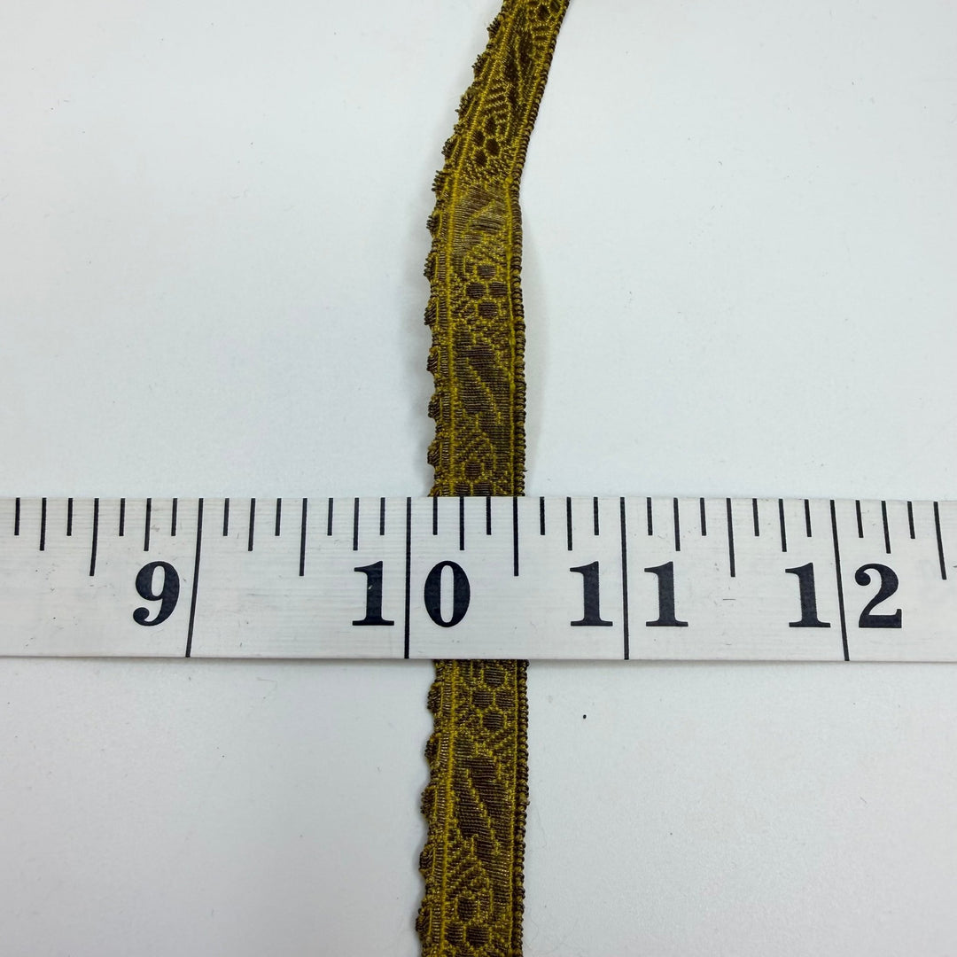 ½" (13mm) Antique Tape Trim - Gold - 1.8M Bundle - True Deadstock supplies Fabric by private - Sustainable Textile | FABCYCLE