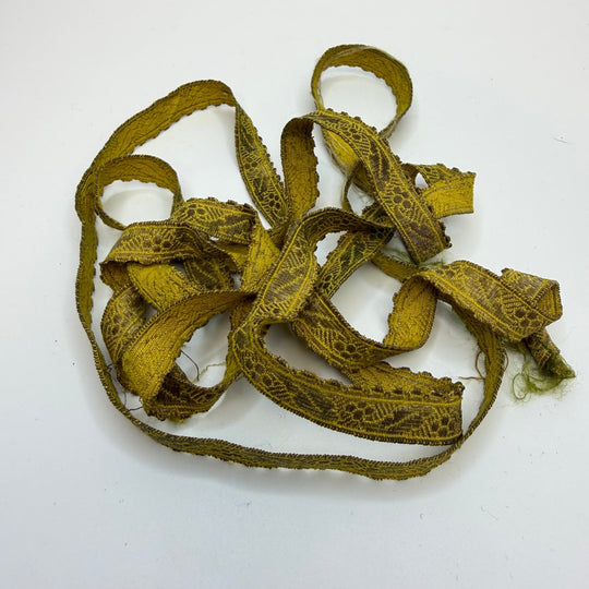 ½" (13mm) Antique Tape Trim - Gold - 1.8M Bundle - True Deadstock supplies Fabric by private - Sustainable Textile | FABCYCLE