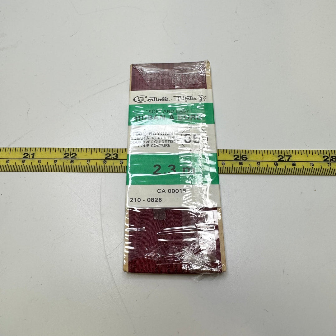 ½" (13mm) Hem Tape Trim - Burgundy - 2.3M Bundle - True Deadstock supplies Fabric by private - Sustainable Textile | FABCYCLE