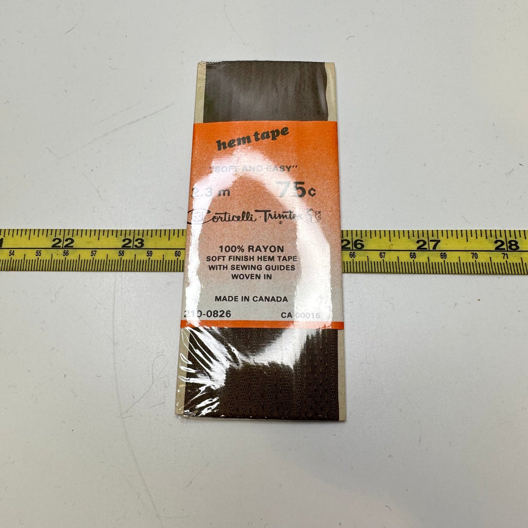 ½" (13mm) Hem Tape Trim - Dark Brown - 2.3M Bundle - True Deadstock supplies Fabric by private - Sustainable Textile | FABCYCLE