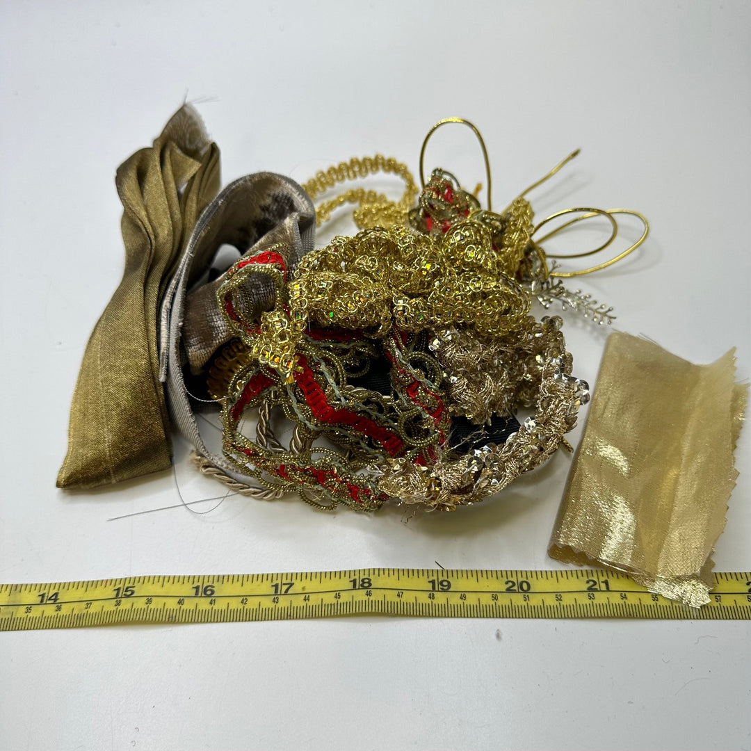 ½" (13mm) Ribbon Trim - Gold Multi - 10 Pack - True Deadstock supplies Fabric by private - Sustainable Textile | FABCYCLE