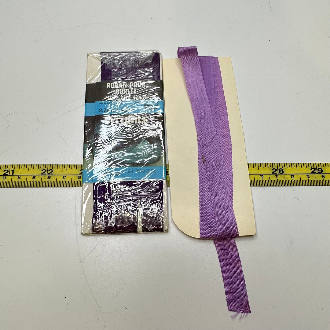 ½" (13mm) Ribbon Trim - Purple - 2 Pack - True Deadstock supplies Fabric by private - Sustainable Textile | FABCYCLE