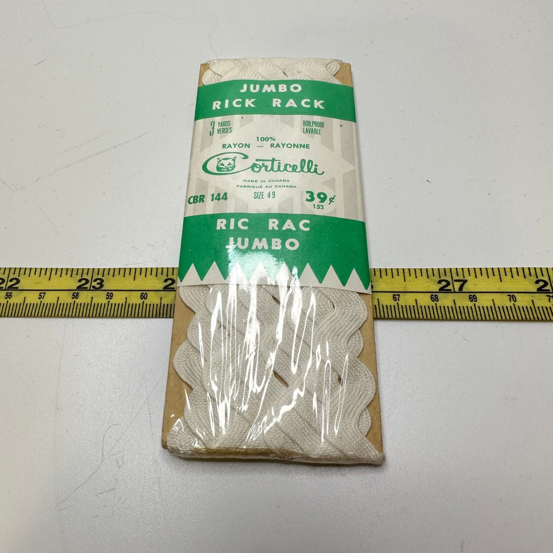 ½" (13mm) Ricrac Trim - White - 2.5M Bundle - True Deadstock supplies Fabric by private - Sustainable Textile | FABCYCLE
