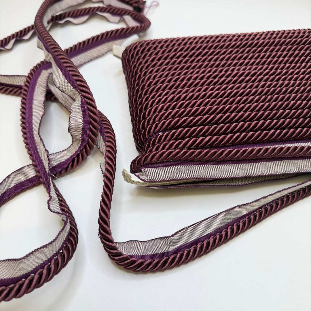 ½" (13mm) Rope Piping Trim - Burgundy - 1M - True Deadstock supplies Fabric by private - Sustainable Textile | FABCYCLE