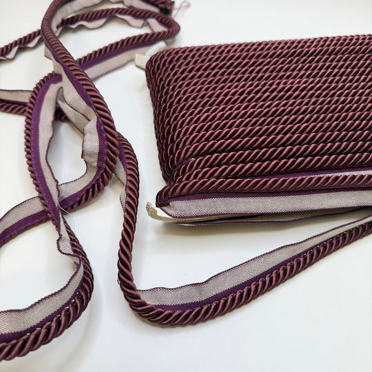 ½" (13mm) Rope Piping Trim - Burgundy - 1M - True Deadstock supplies Fabric by private - Sustainable Textile | FABCYCLE