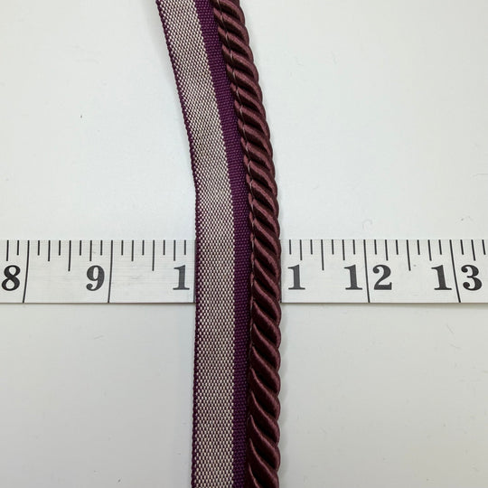 ½" (13mm) Rope Piping Trim - Burgundy - 1M - True Deadstock supplies Fabric by private - Sustainable Textile | FABCYCLE