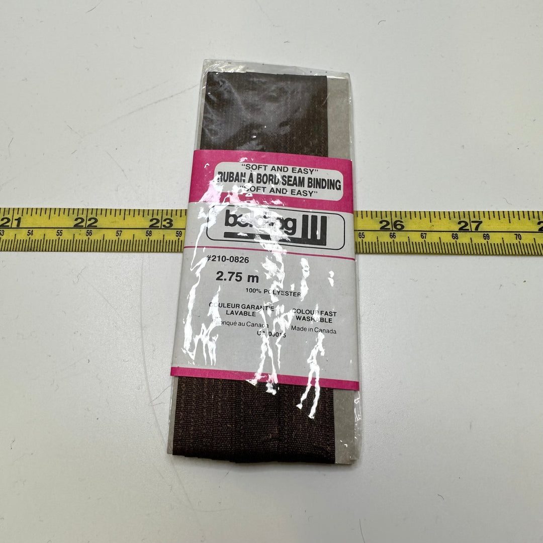 ½" (13mm) Seam Binding Trim - Dark Brown - 2M Bundle - True Deadstock supplies Fabric by private - Sustainable Textile | FABCYCLE