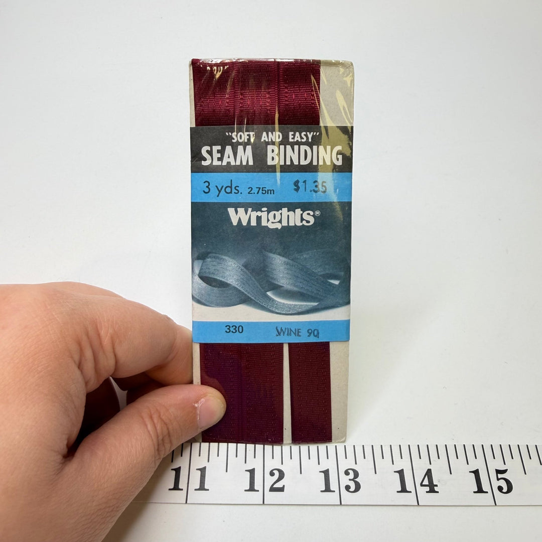 ½" (13mm) Seam Tape Ribbon Trim - Burgundy - 2.75M Bundle - True Deadstock supplies Fabric by private - Sustainable Textile | FABCYCLE