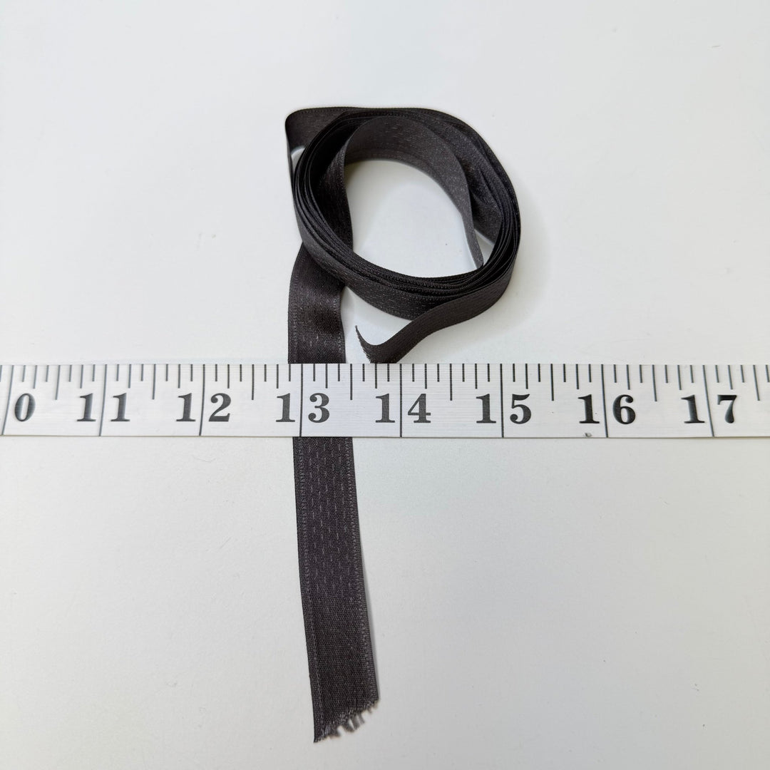 ½" (13mm) Seam Tape Ribbon Trim - Dark Grey - 2.3M Bundle - True Deadstock supplies Fabric by private - Sustainable Textile | FABCYCLE