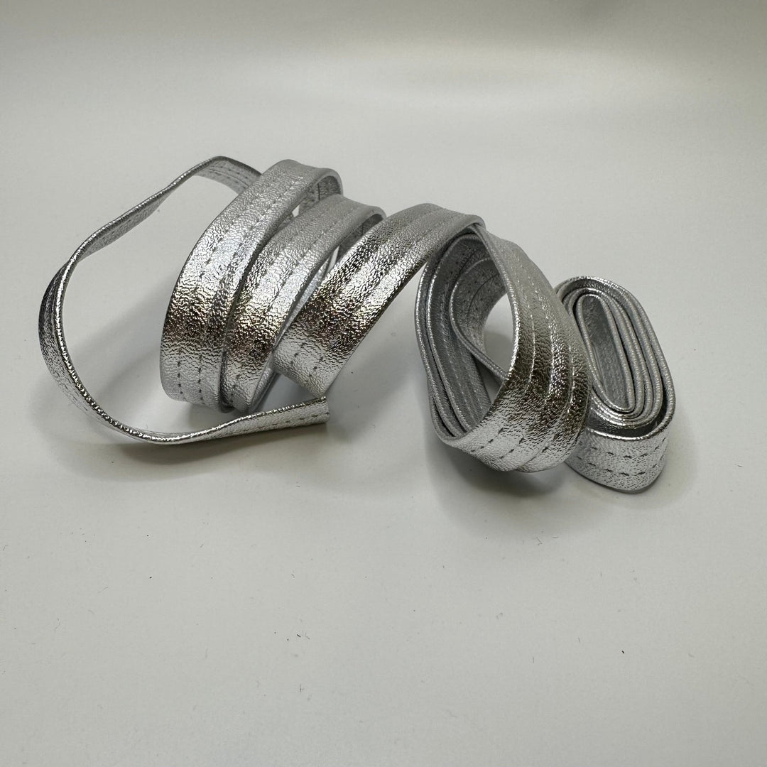 ½" (13mm) Tape Trim - Silver - Bundles - True Deadstock supplies Fabric by private - Sustainable Textile | FABCYCLE