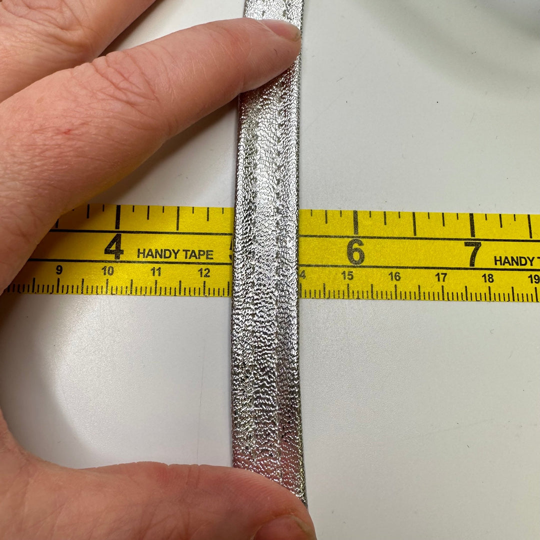 ½" (13mm) Tape Trim - Silver - Bundles - True Deadstock supplies Fabric by private - Sustainable Textile | FABCYCLE