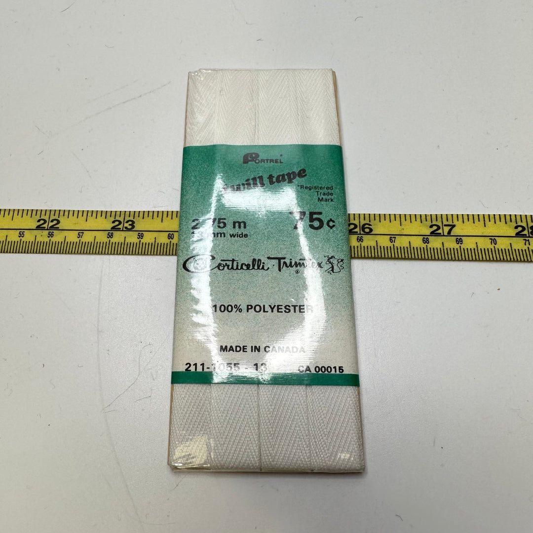 ½" (13mm) Twill Tape Trim - White - 2.75M Bundle - True Deadstock supplies Fabric by private - Sustainable Textile | FABCYCLE