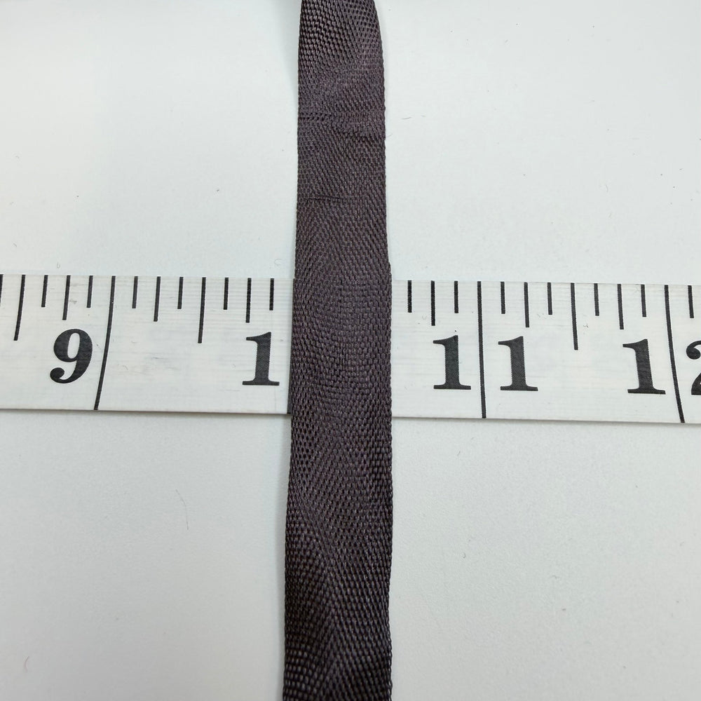 ½" (13mm) Vintage Ribbon Trim - Dark Grey - Roll - True Deadstock supplies Fabric by private - Sustainable Textile | FABCYCLE