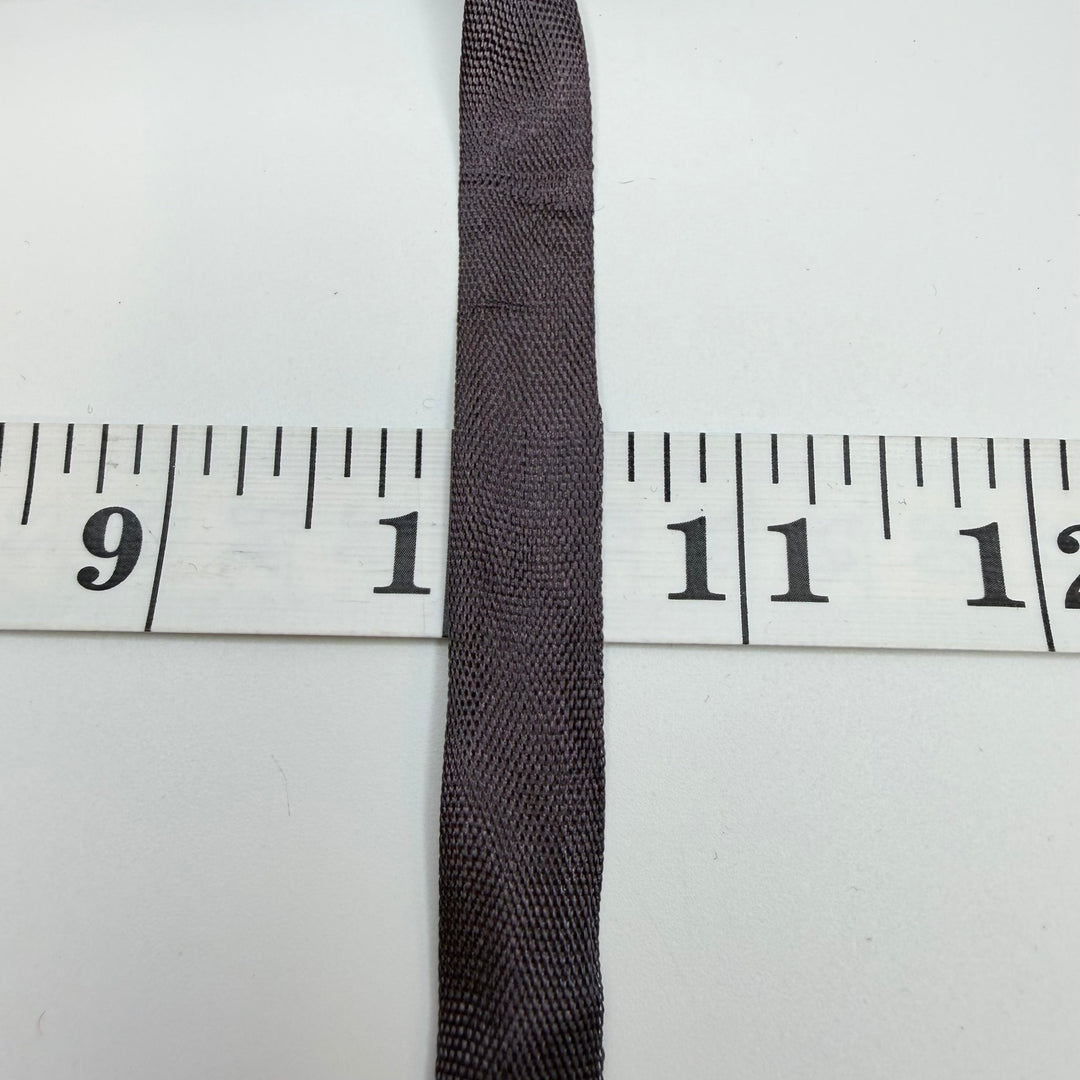 ½" (13mm) Vintage Ribbon Trim - Dark Grey - Roll - True Deadstock supplies Fabric by private - Sustainable Textile | FABCYCLE