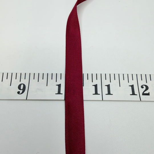 ½" (13mm) Vintage Ribbon Trim - Dark Red - Roll - True Deadstock supplies Fabric by private - Sustainable Textile | FABCYCLE
