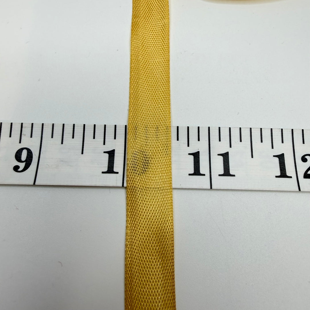 ½" (13mm) Vintage Ribbon Trim - Gold - Roll - True Deadstock supplies Fabric by private - Sustainable Textile | FABCYCLE