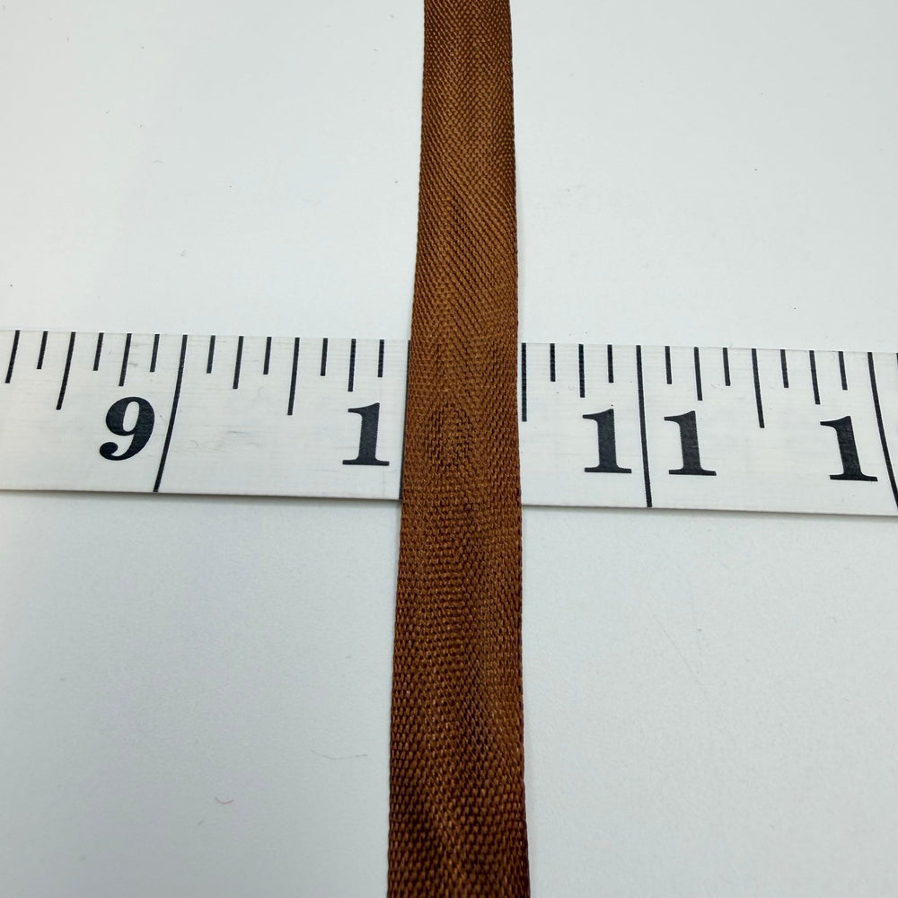 ½" (13mm) Vintage Ribbon Trim - Light Brown - Roll - True Deadstock supplies Fabric by private - Sustainable Textile | FABCYCLE