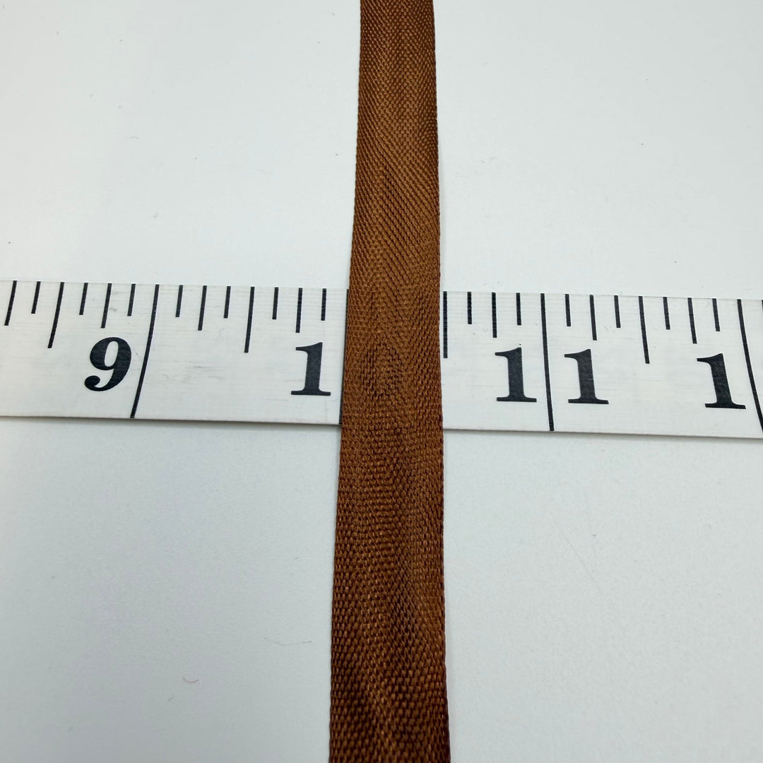 ½" (13mm) Vintage Ribbon Trim - Light Brown - Roll - True Deadstock supplies Fabric by private - Sustainable Textile | FABCYCLE