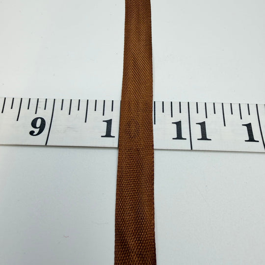 ½" (13mm) Vintage Ribbon Trim - Light Brown - Roll - True Deadstock supplies Fabric by private - Sustainable Textile | FABCYCLE