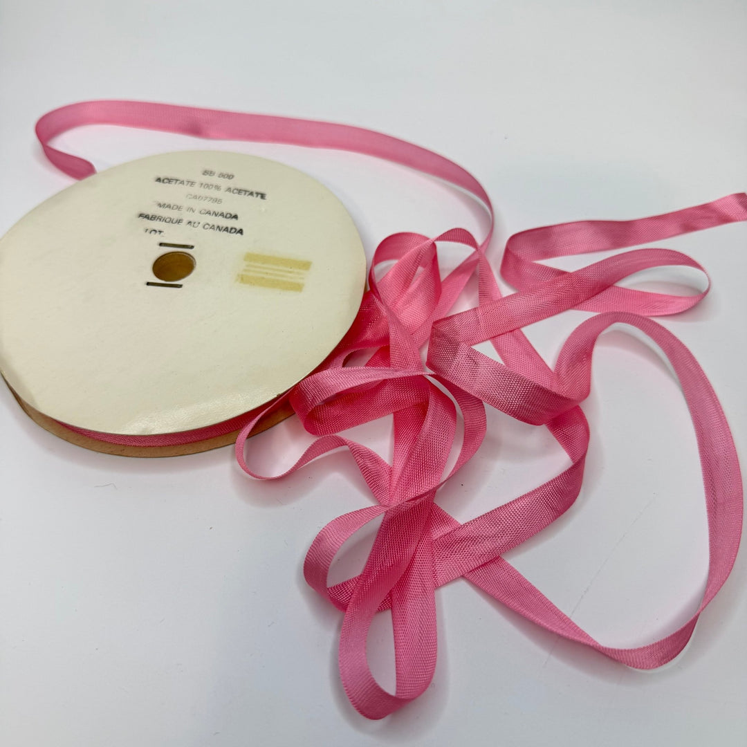 ½" (13mm) Vintage Ribbon Trim - Pink - Roll - True Deadstock supplies Fabric by private - Sustainable Textile | FABCYCLE