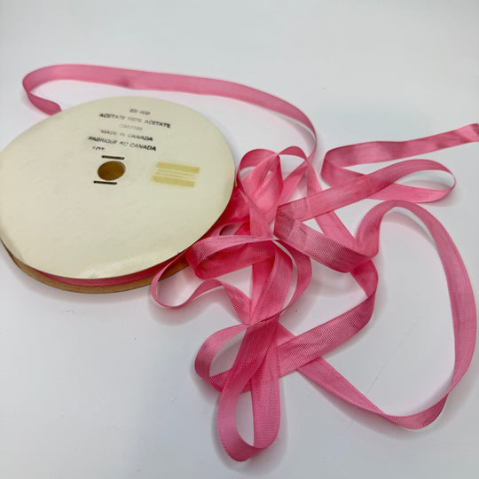 ½" (13mm) Vintage Ribbon Trim - Pink - Roll - True Deadstock supplies Fabric by private - Sustainable Textile | FABCYCLE