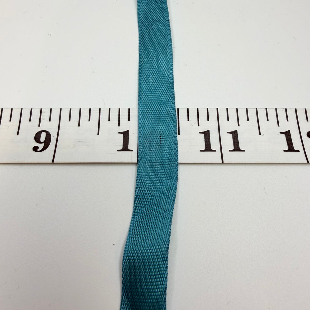 ½" (13mm) Vintage Ribbon Trim - Teal Blue - Roll - True Deadstock supplies Fabric by private - Sustainable Textile | FABCYCLE