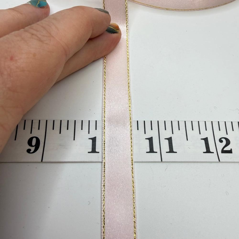 ½" (13mm) Vintage Satin Ribbon Trim - Light Pink - Roll - True Deadstock supplies Fabric by private - Sustainable Textile | FABCYCLE