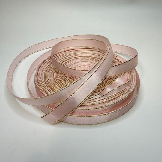 ½" (13mm) Vintage Satin Ribbon Trim - Light Pink - Roll - True Deadstock supplies Fabric by private - Sustainable Textile | FABCYCLE