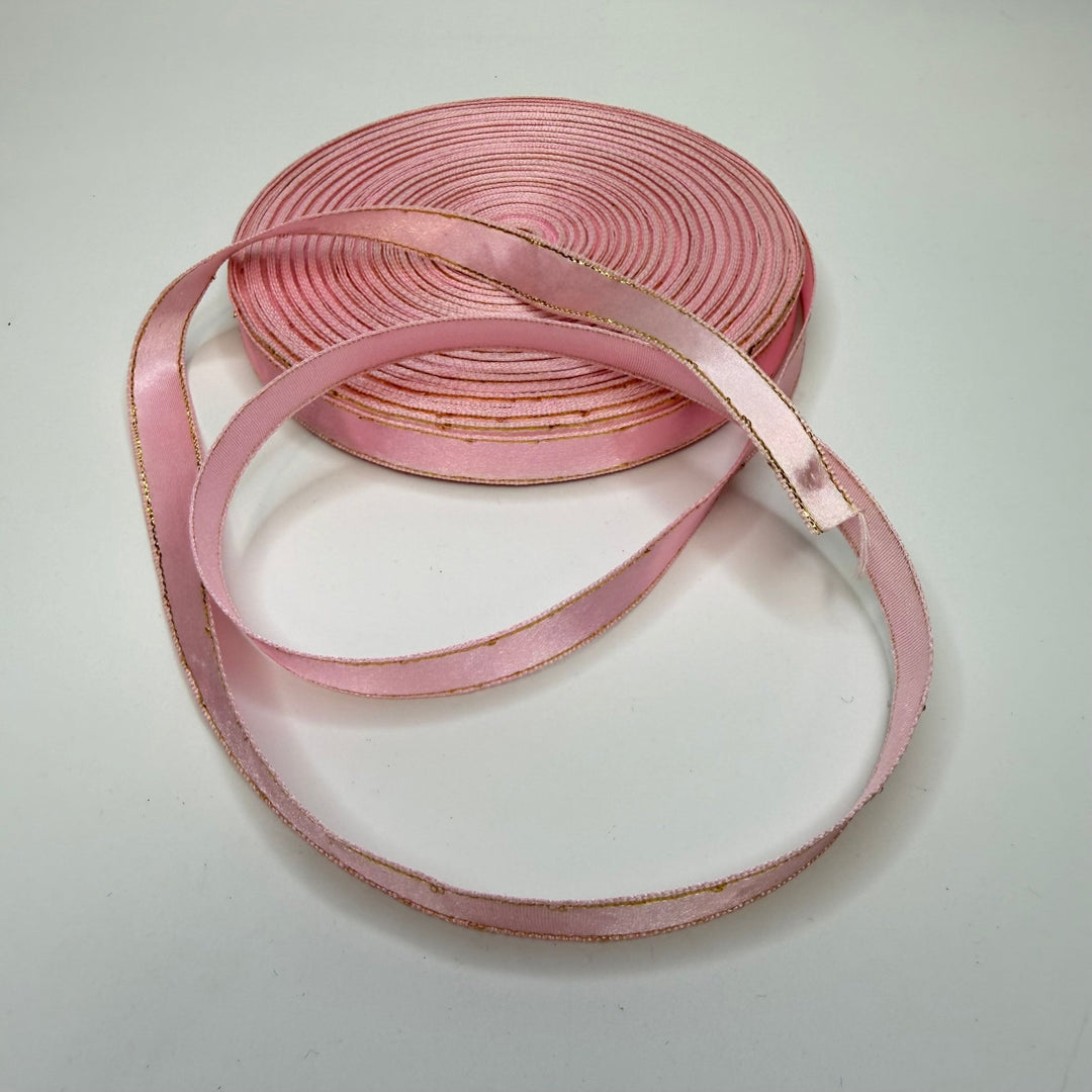 ½" (13mm) Vintage Satin Ribbon Trim - Light Pink - Roll - True Deadstock supplies Fabric by private - Sustainable Textile | FABCYCLE