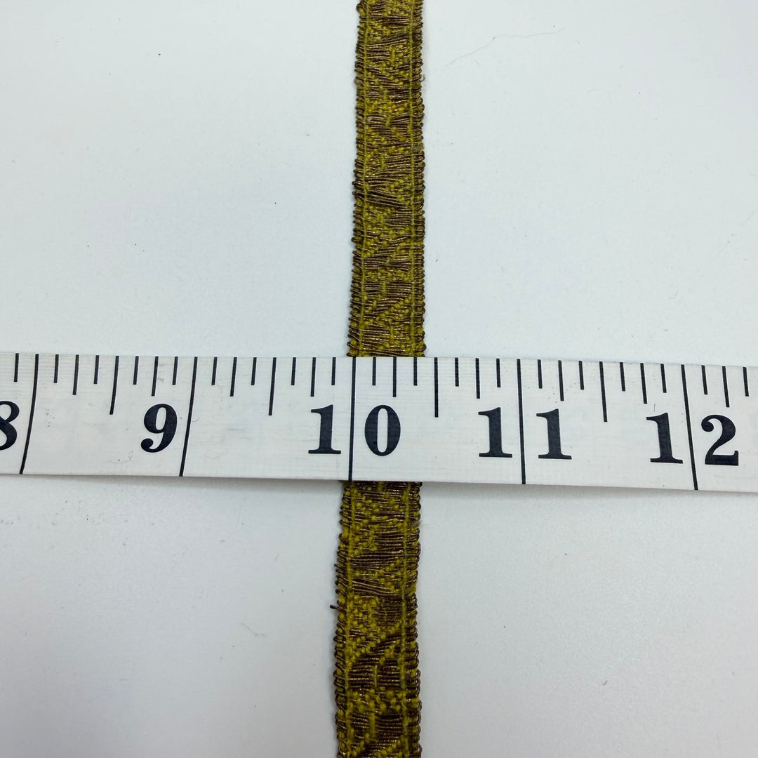 ½" (13mm) Vintage Tape Trim - Gold/Yellow - 2.35M Bundle - True Deadstock supplies Fabric by private - Sustainable Textile | FABCYCLE
