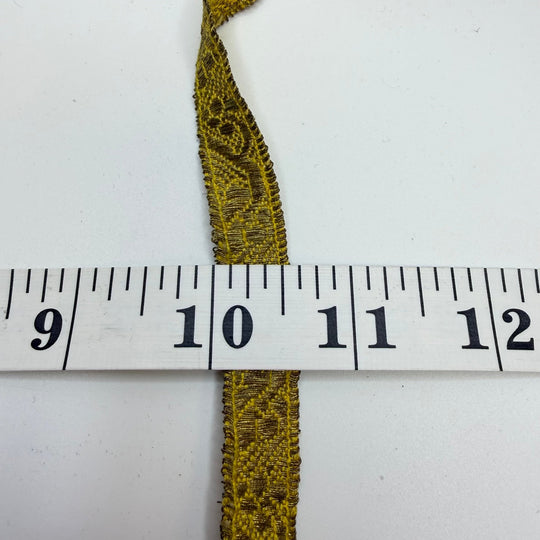 ½" (13mm) Vintage Tape Trim - Gold/Yellow - 4.7M Bundle - True Deadstock supplies Fabric by private - Sustainable Textile | FABCYCLE