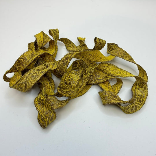 ½" (13mm) Vintage Tape Trim - Gold/Yellow - 4.7M Bundle - True Deadstock supplies Fabric by private - Sustainable Textile | FABCYCLE