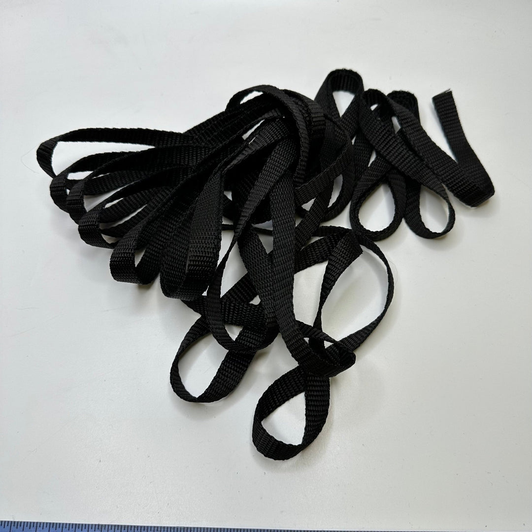 ½" (13mm) Webbing Trim - Black - 5.8M Bundle - True Deadstock supplies Fabric by private - Sustainable Textile | FABCYCLE