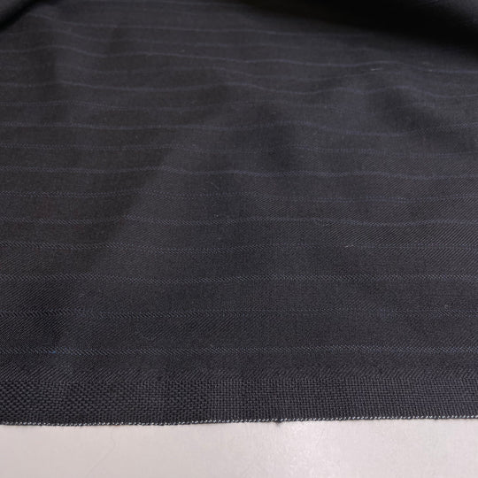 Striped Eel Catfish - Twill Weave Wool Woven - Navy/Blue Stripes - 1M Bundle