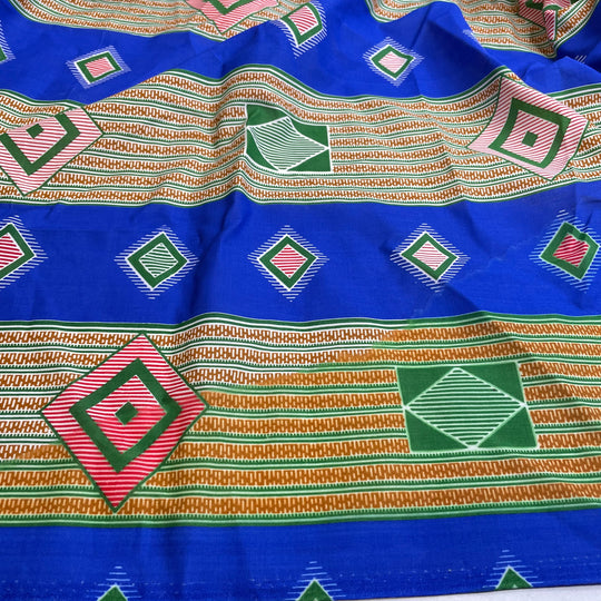 UB - Windows Of The World - Cotton/Poly Woven - Blue Multi Geometric - 2M Bundle