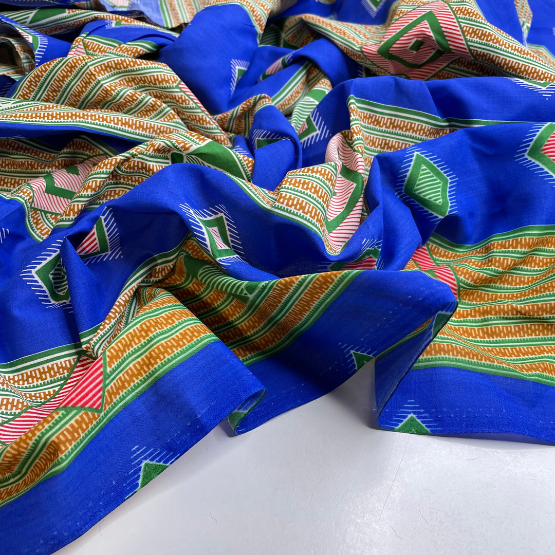 UB - Windows Of The World - Cotton/Poly Woven - Blue Multi Geometric - 2M Bundle
