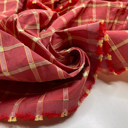 UB - Brick House - Poly Woven - Red Windowpane - 1.1M Bundle