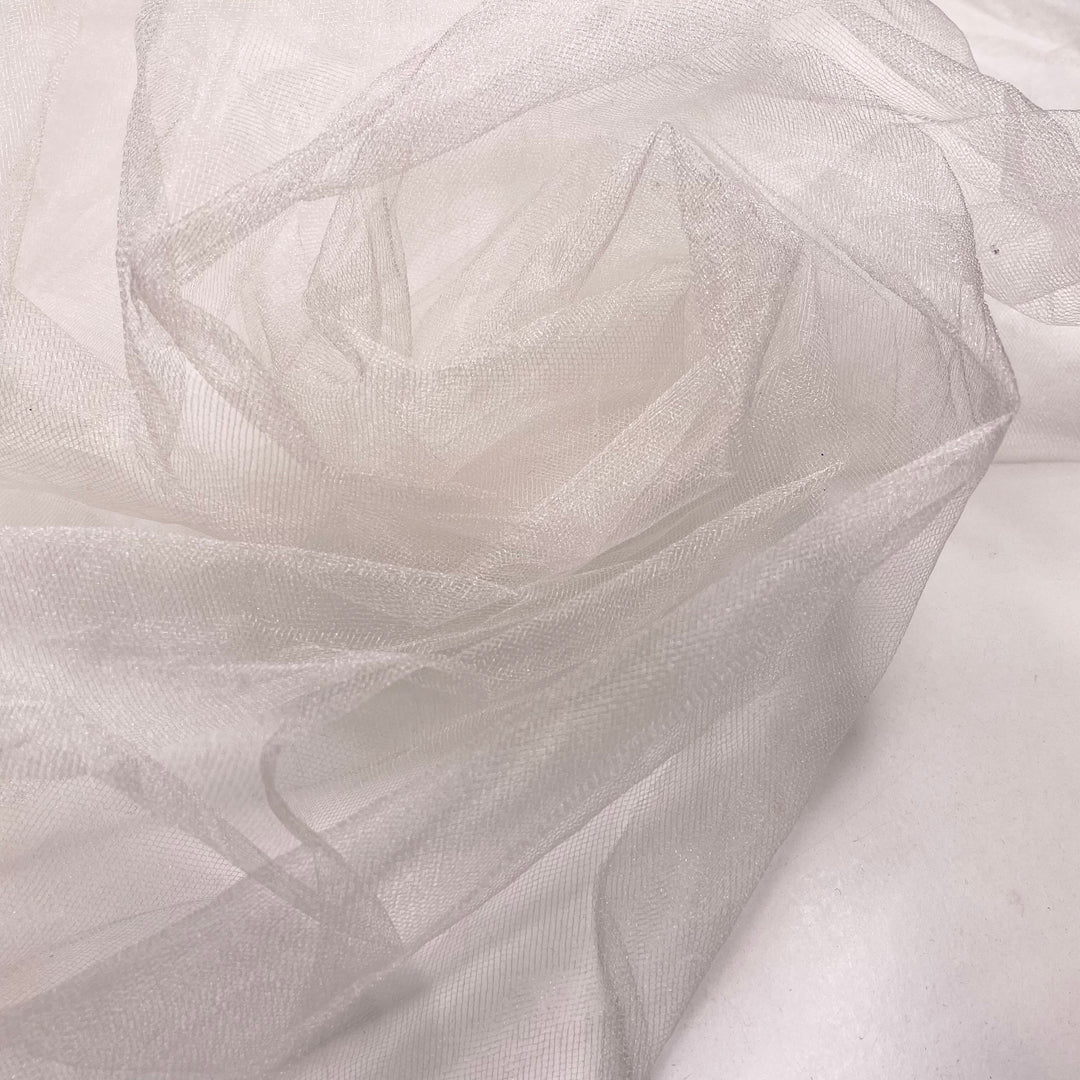 Dewdrops - Tulle Nylon Woven - White - 2M Bundle