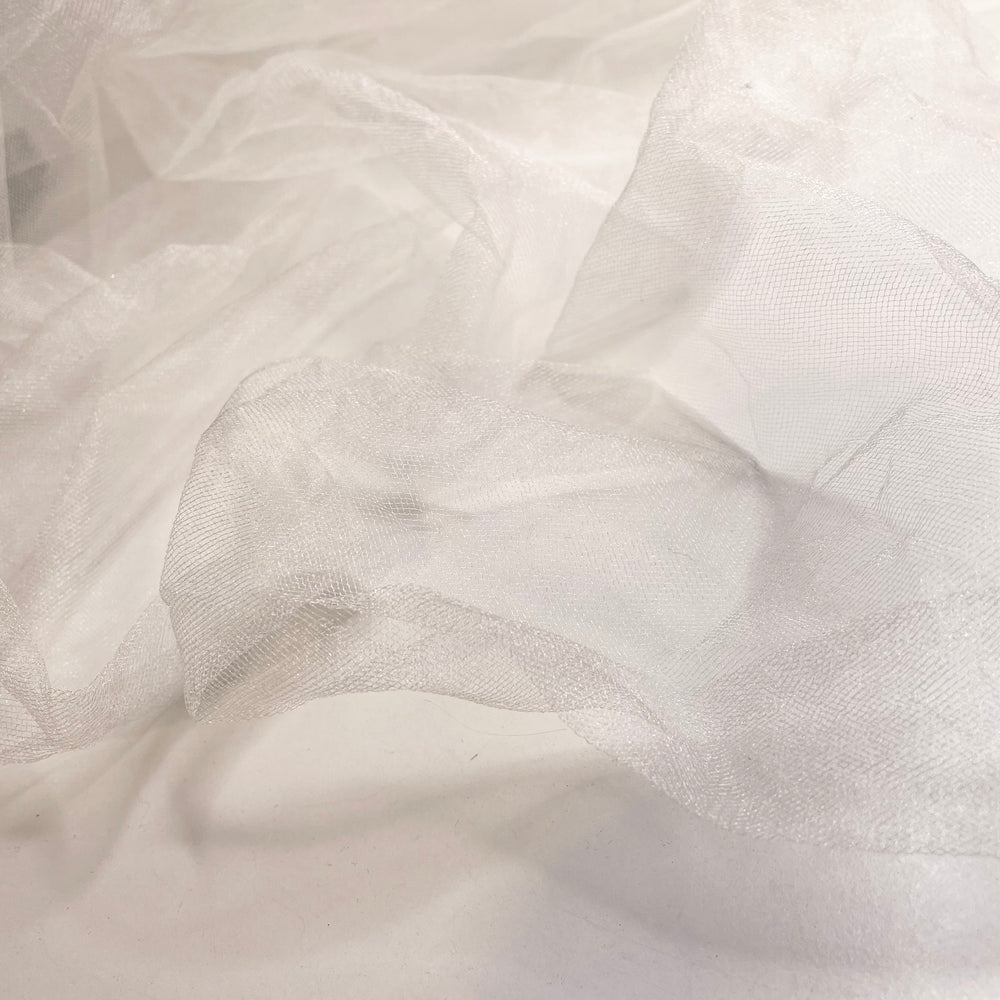 Dewdrops - Tulle Nylon Woven - White - 2M Bundle