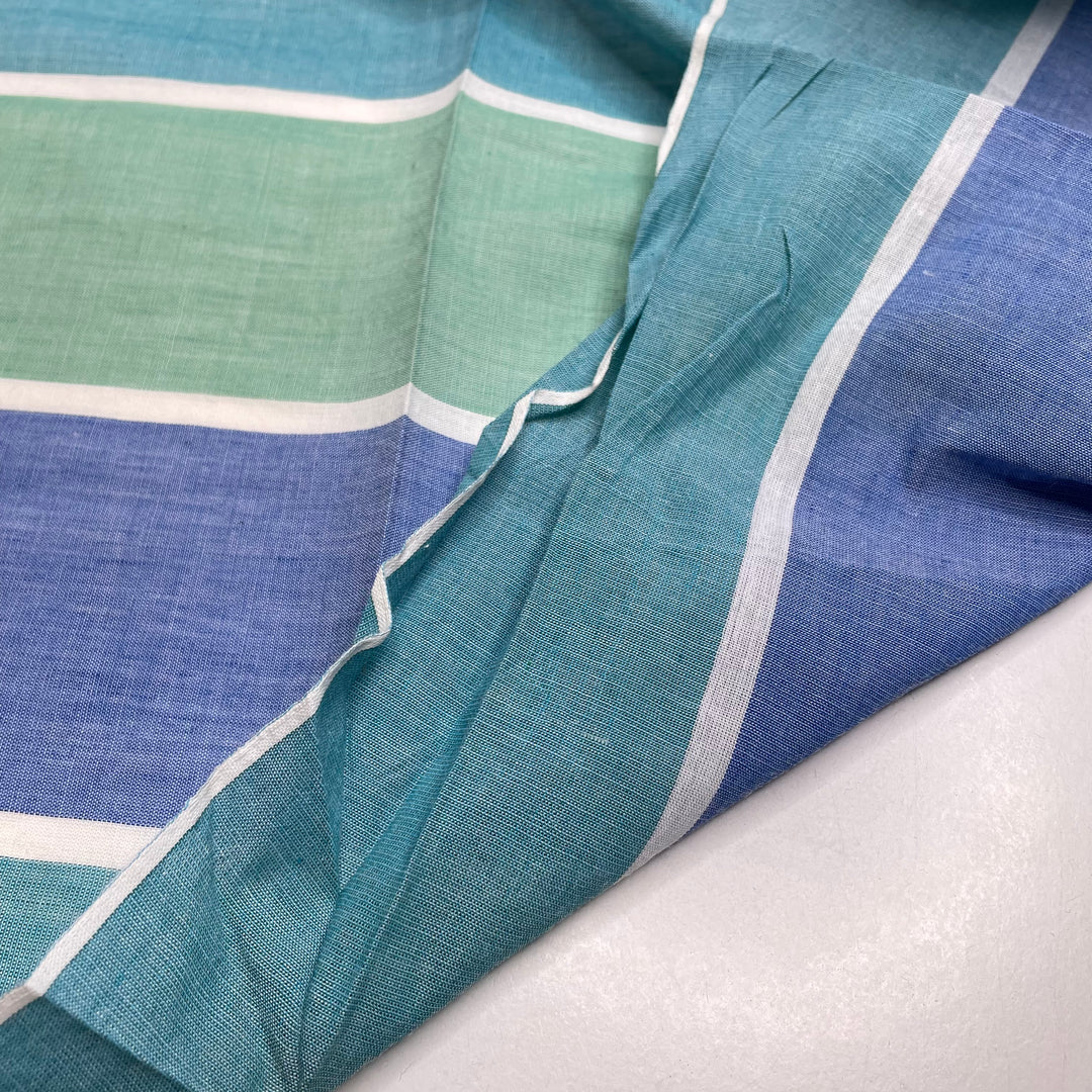 Let Us Focus - Polyester Blend Woven - Blue Multi Stripes - 1.4M Bundle