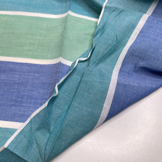 Let Us Focus - Polyester Blend Woven - Blue Multi Stripes - 1.4M Bundle