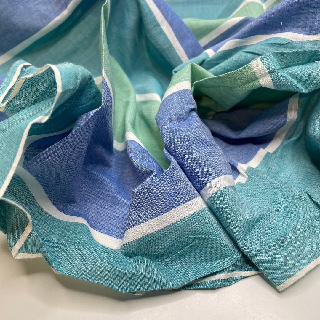 Let Us Focus - Polyester Blend Woven - Blue Multi Stripes - 1.4M Bundle