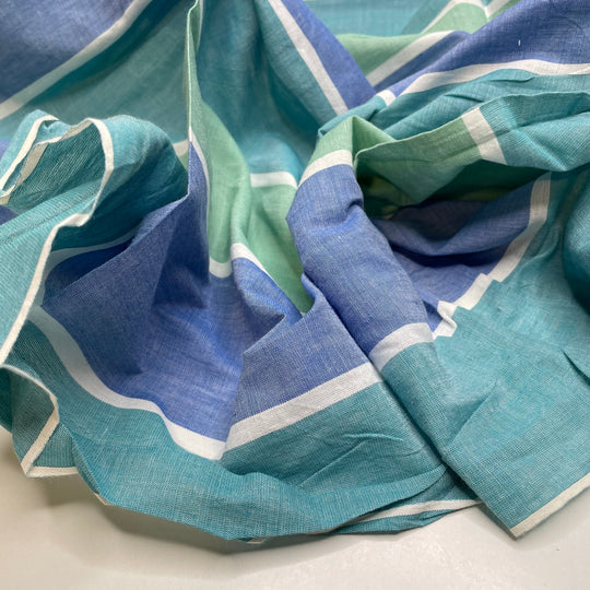 Let Us Focus - Polyester Blend Woven - Blue Multi Stripes - 1.4M Bundle