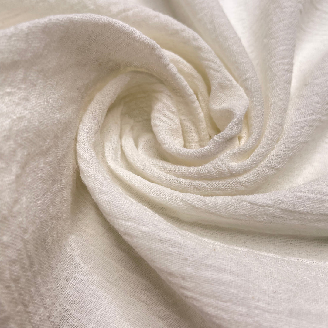 Keeping It Simple - Crinkle Gauze Cotton Woven - White - 1.65M Bundle