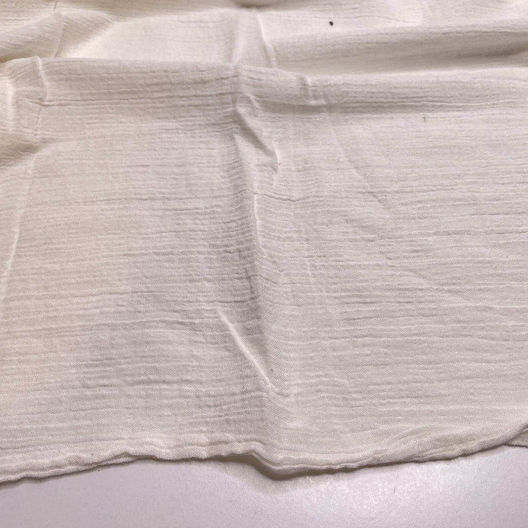 Keeping It Simple - Crinkle Gauze Cotton Woven - White - 1.65M Bundle