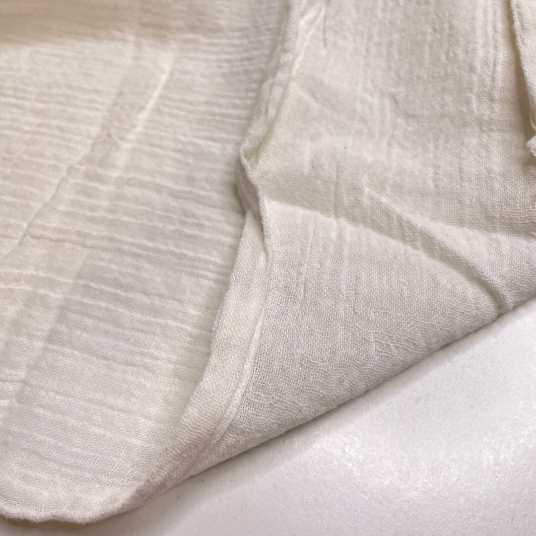 Keeping It Simple - Crinkle Gauze Cotton Woven - White - 1.65M Bundle