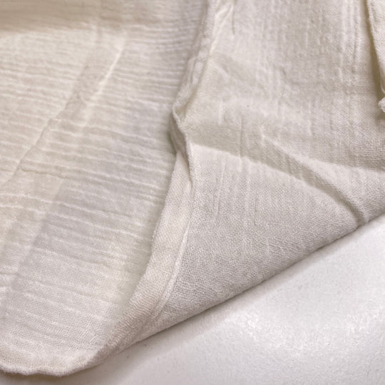 Keeping It Simple - Crinkle Gauze Cotton Woven - White - 1.65M Bundle