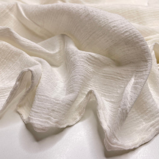 Keeping It Simple - Crinkle Gauze Cotton Woven - White - 1.65M Bundle