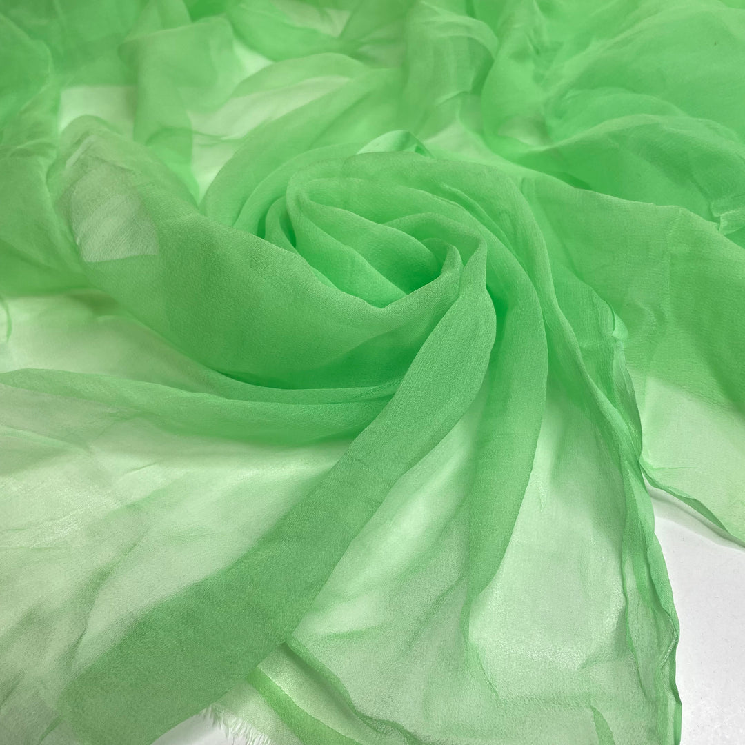 Cabbage Looper Caterpillar - Chiffon Cotton Woven - Green - 2.1M Bundle