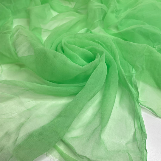Cabbage Looper Caterpillar - Chiffon Cotton Woven - Green - 2.1M Bundle